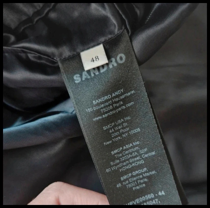 Sandro marine jas blazer 99% nieuwe wol slim man T48 M – photo 5